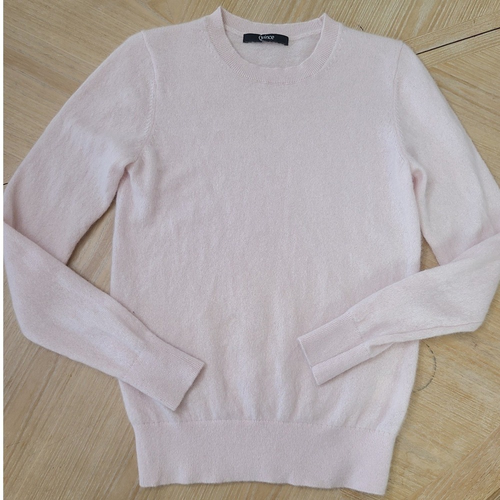 Quince Cashmere Sweater Womens XS Pink  Crewneck Long Sleeve Soft